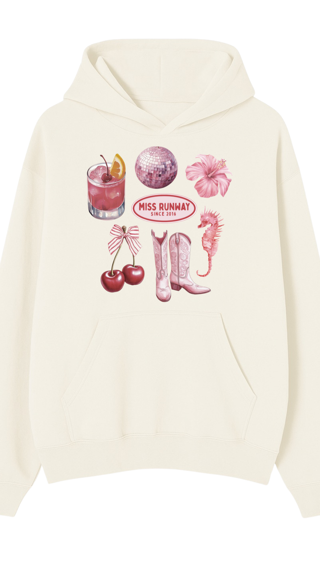 Summer Disco Printed Hoodie – adult printed hoodie by Miss Runway
