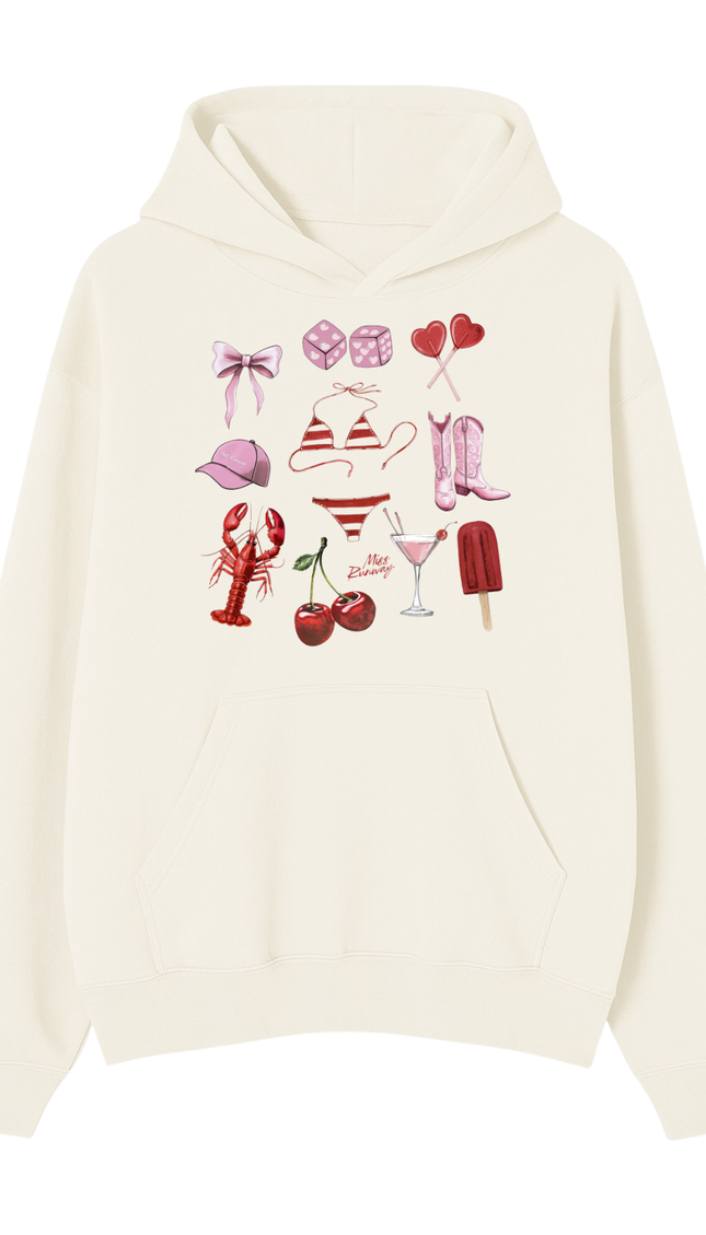 Beach Day Printed Hoodie – adult printed hoodie by Miss Runway
