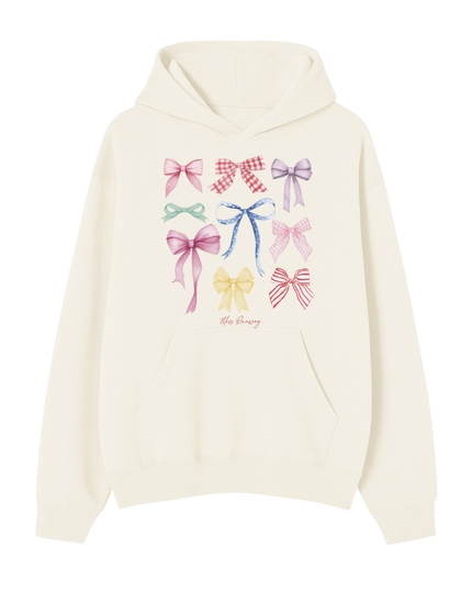 Ribbon Printed Hoodie