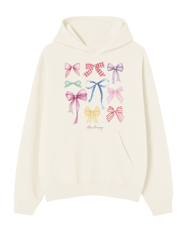 Ribbon Printed Hoodie