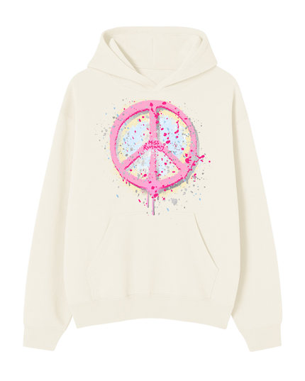 Pastel Peace Printed Hoodie