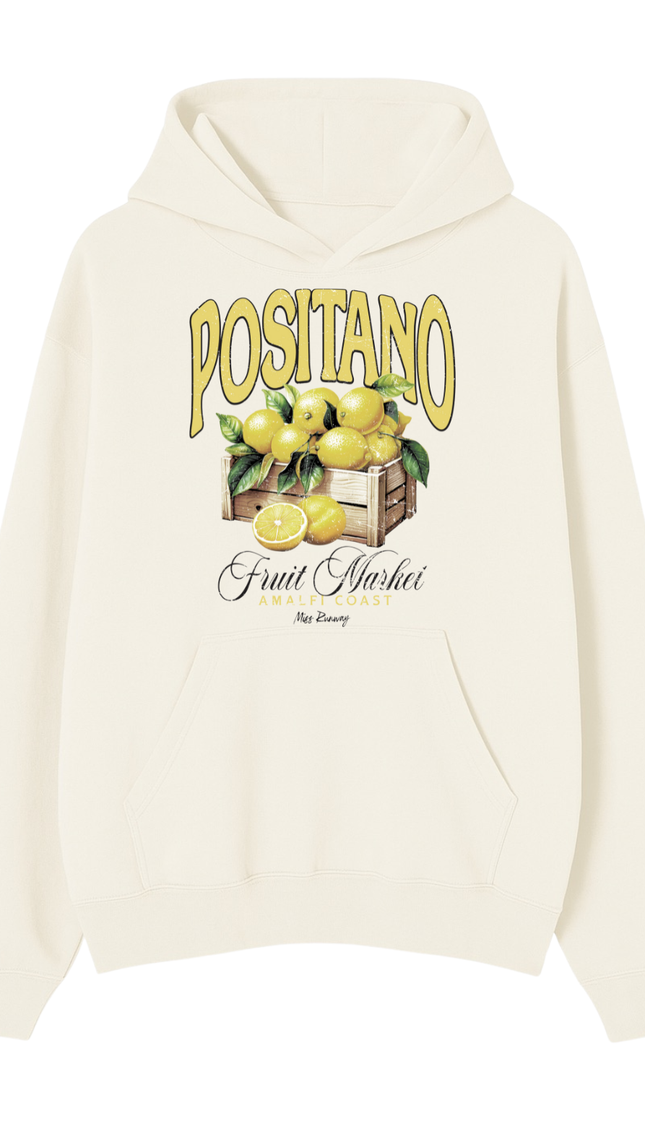 Positano Lemons Hoodie – adult printed hoodie by Miss Runway