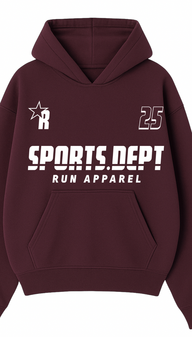 Run Apparel Sports Dept Hoodie – adult printed hoodie by Miss Runway