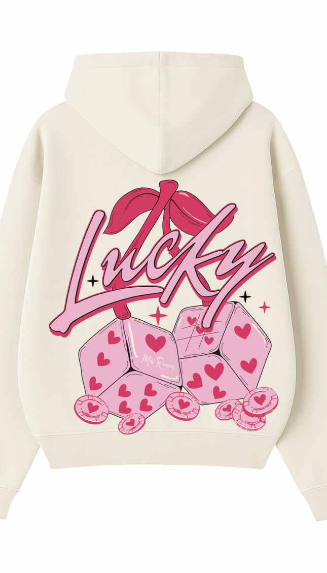 Lucky Printed Hoodie – adult printed hoodie by Miss Runway