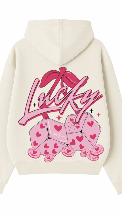 Lucky Printed Hoodie – adult printed hoodie by Miss Runway