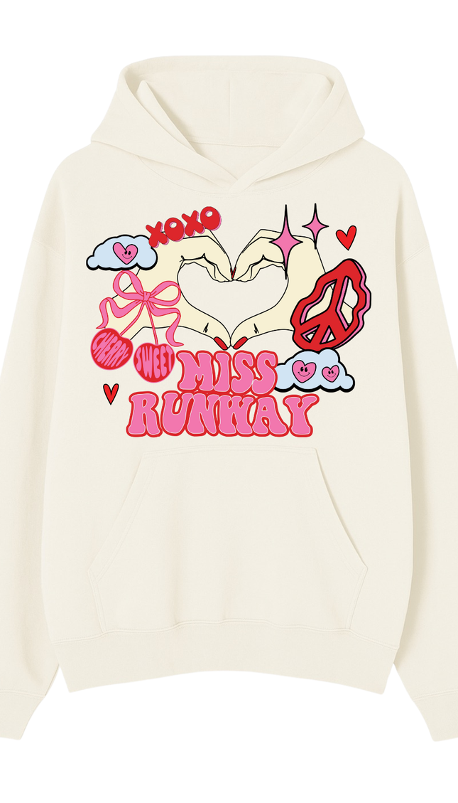 Miss Runway XOXO Cherry Sweet Hoodie – adult printed hoodie by Miss Runway