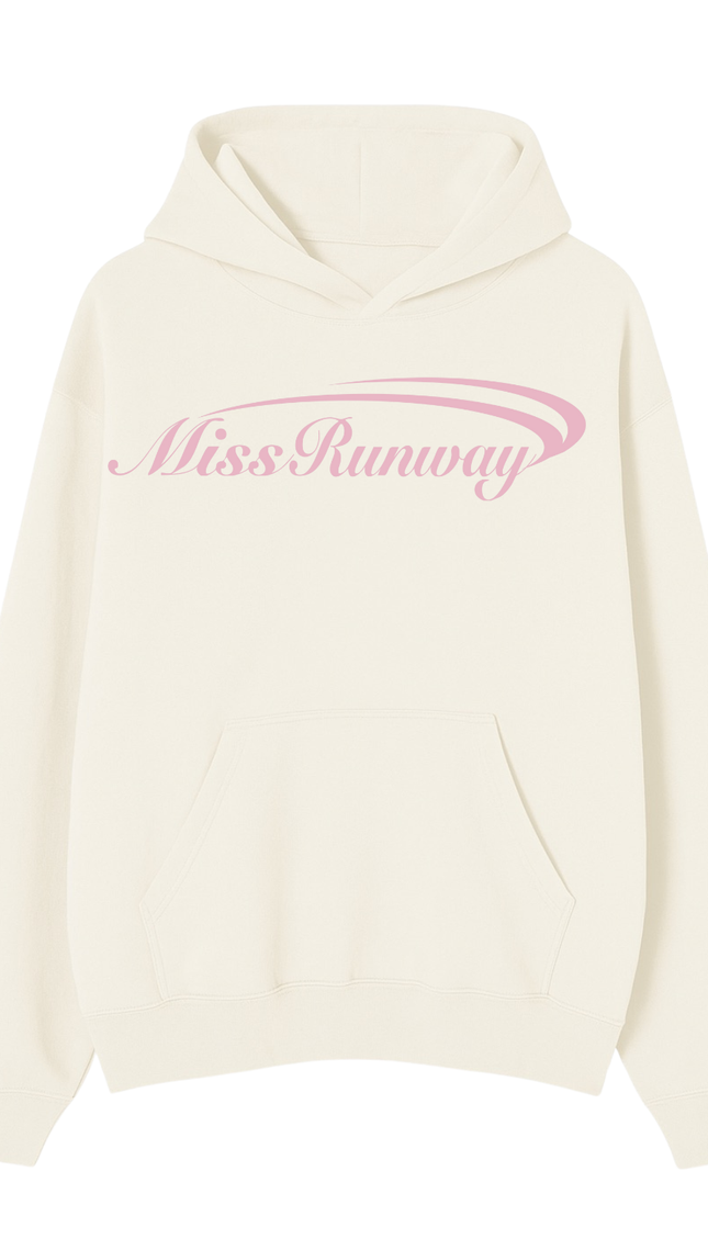 Miss Runway Script Hoodie – adult printed hoodie by Miss Runway