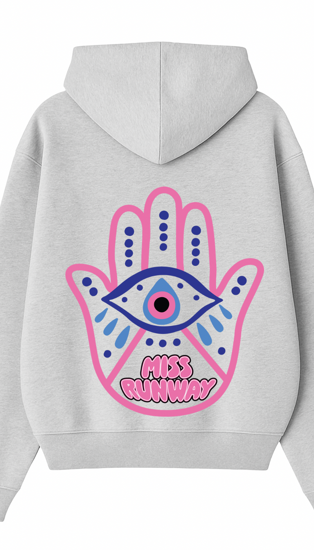 Pink Hamsa Hand Hoodie – additional view