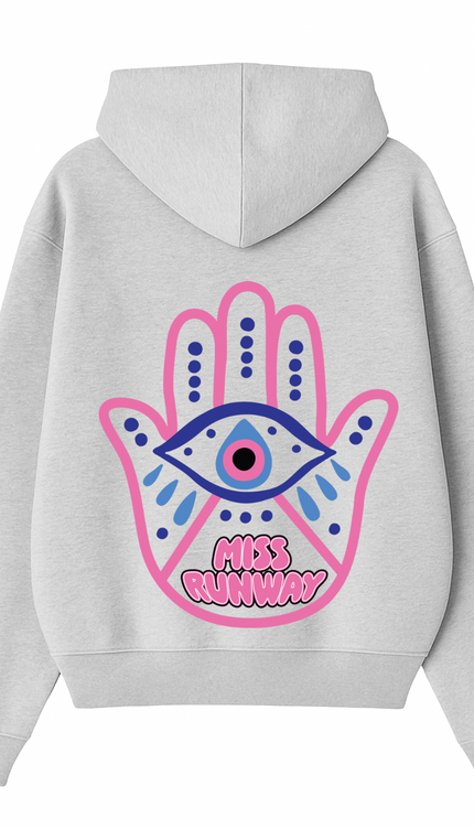 Pink Hamsa Hand Hoodie – additional view