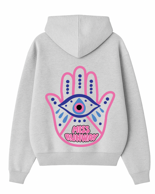 Pink Hamsa Hand Hoodie Kids