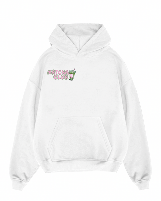 Lets Go For A Matcha Printed Hoodie Kids