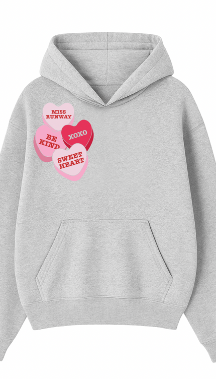 Miss Runway Love Hearts Pink/Red Hoodie – image 4