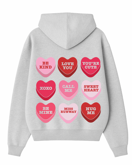 Miss Runway Love Hearts Pink/Red Hoodie