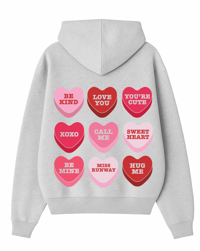 Miss Runway Love Hearts Pink/Red Hoodie Kids