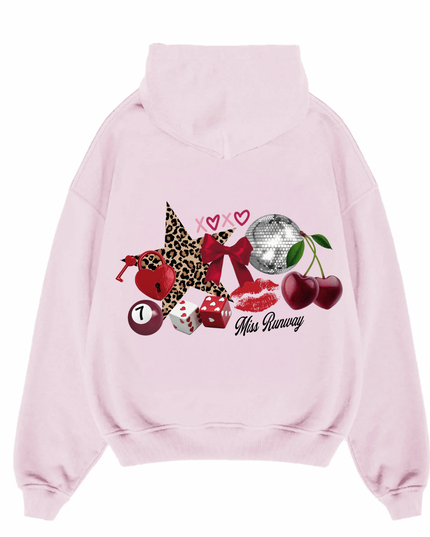 Leopard Star, Cherry, Lips Hoodie