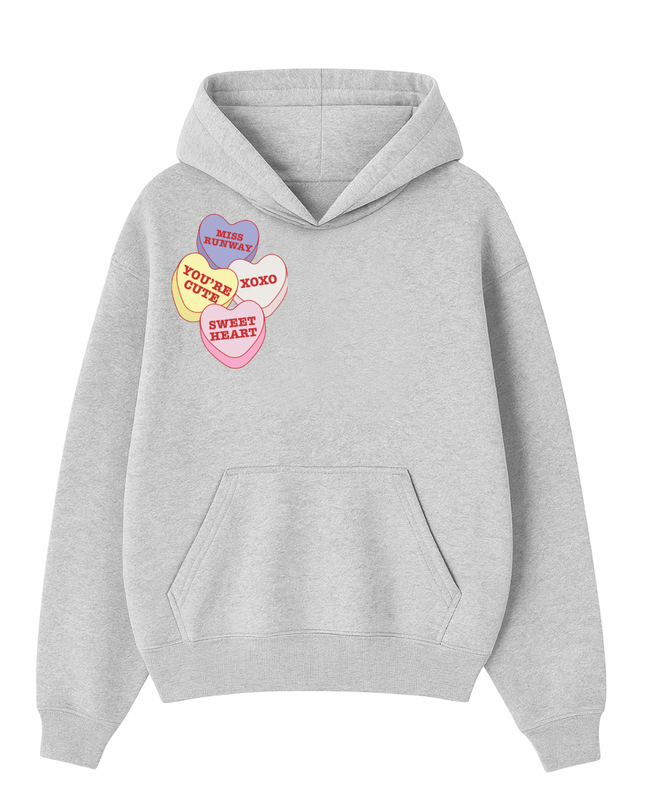 Miss Runway Love Hearts Multi Colour Hoodie Kids
