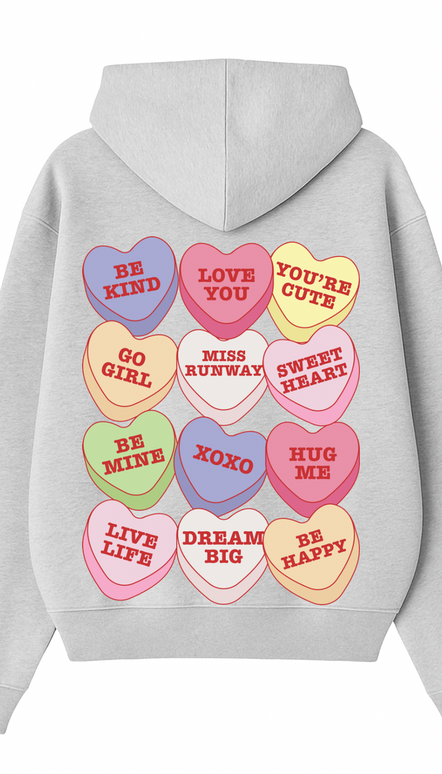 Miss Runway Love Hearts Multi Colour Hoodie – additional view