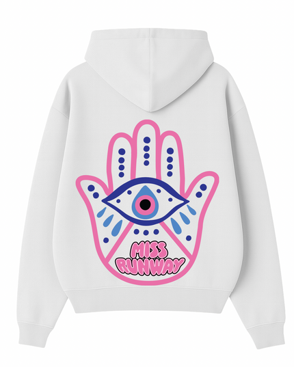 Pink Hamsa Hand Hoodie Kids