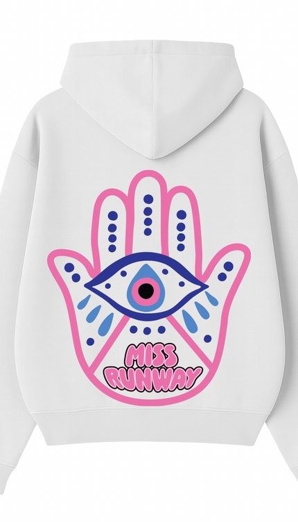 Pink Hamsa Hand Hoodie – image 5