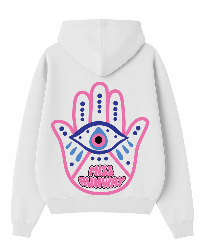 Pink Hamsa Hand Hoodie Kids