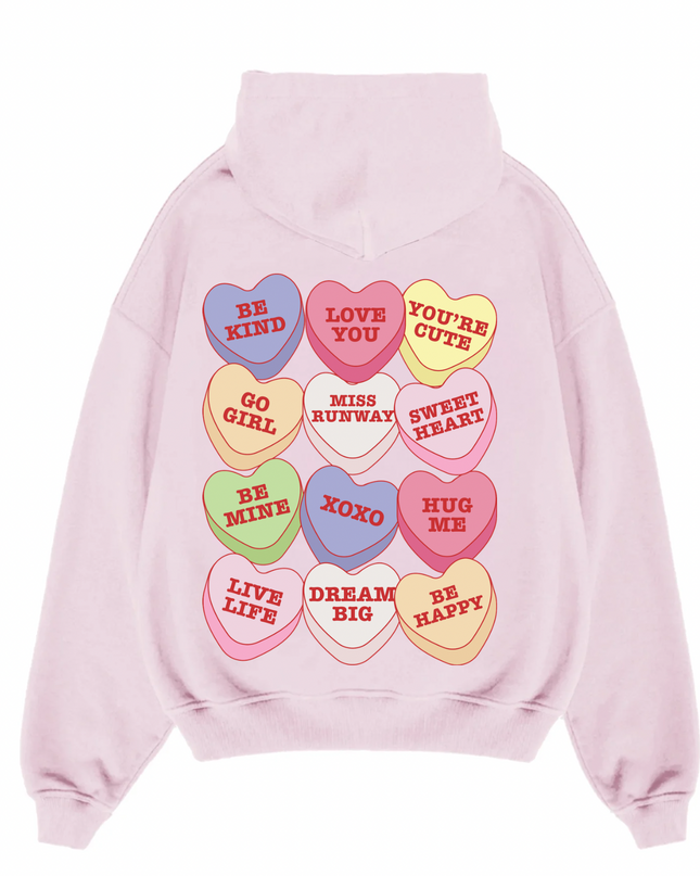 Miss Runway Love Hearts Multi Colour Hoodie Kids
