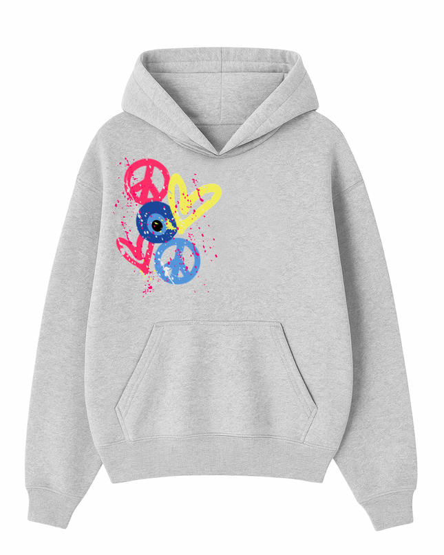 Evil Eye, Peace, Heart Hoodie Kids