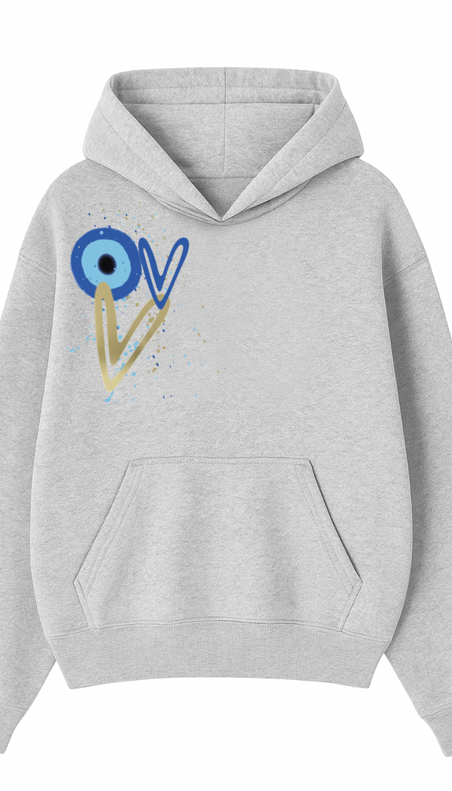 11:11 Gold Heart Evil Eye Heart Hoodie – image 4