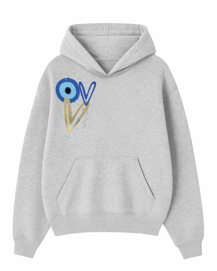 11:11 Gold Heart Evil Eye Heart Hoodie