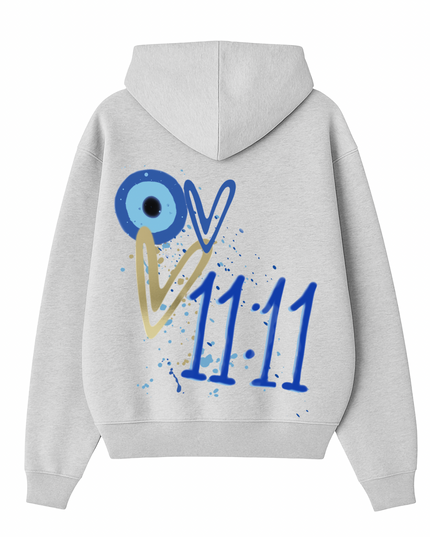 11:11 Gold Heart Evil Eye Heart Hoodie
