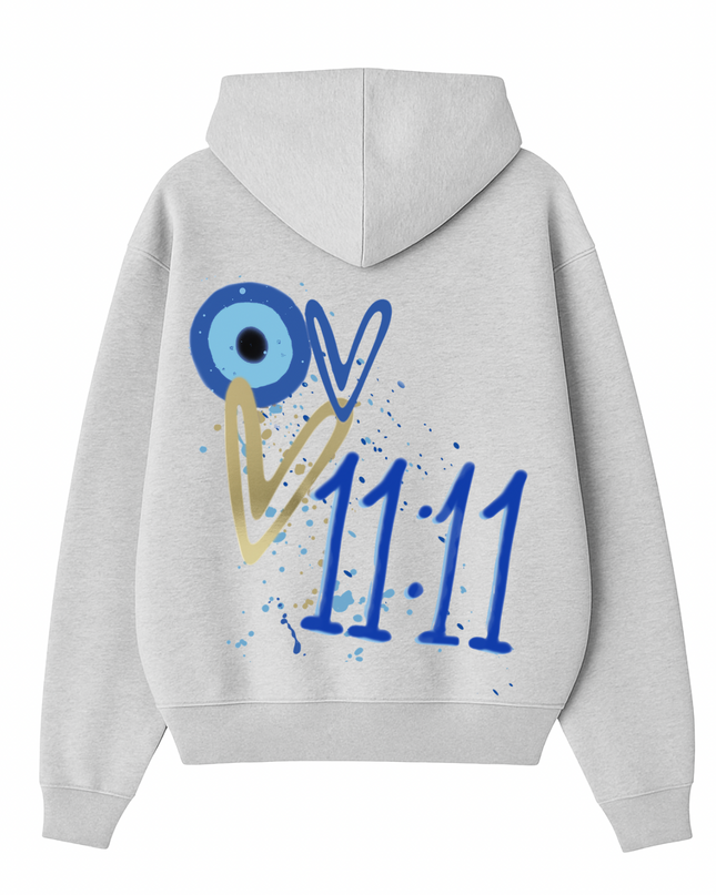 11:11 Gold Heart Evil Eye Hoodie Kids