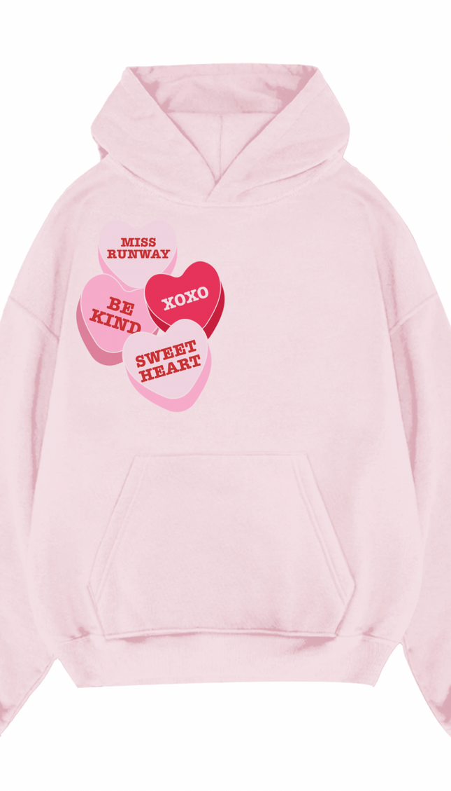 Miss Runway Love Hearts Pink/Red Hoodie – image 8