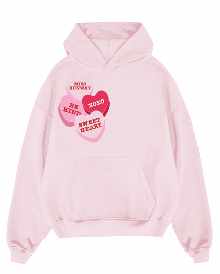 Miss Runway Love Hearts Pink/Red Hoodie