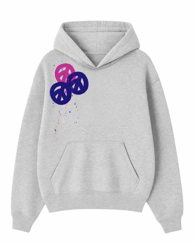 Pink Peace + Love Printed Hoodie Kids