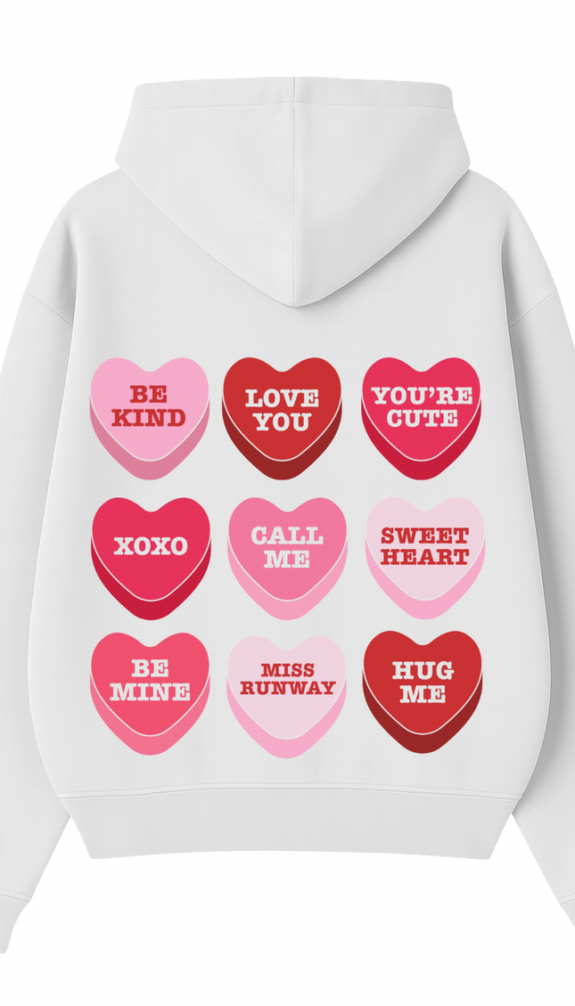Miss Runway Love Hearts Pink/Red Hoodie – image 5