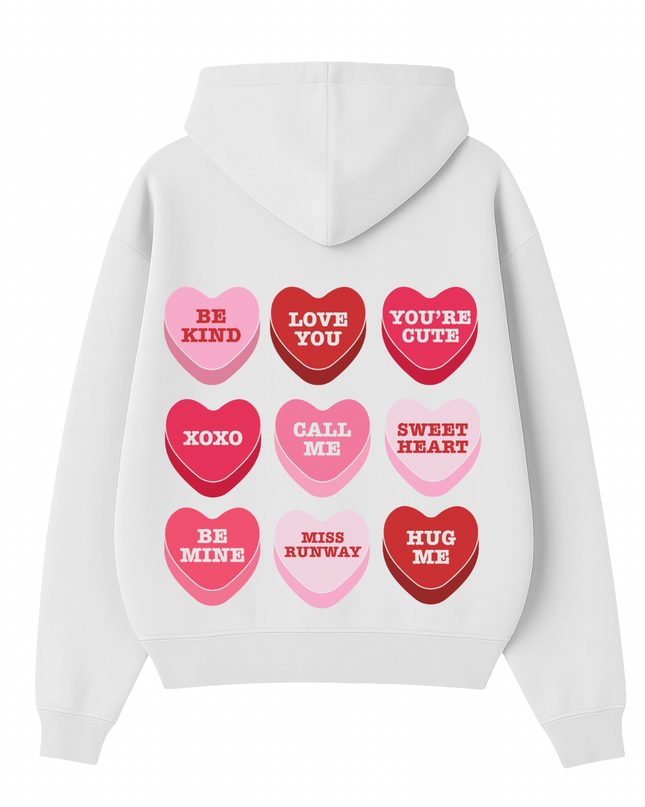 Miss Runway Love Hearts Pink/Red Hoodie Kids