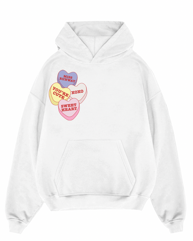 Miss Runway Love Hearts Multi Colour Hoodie Kids