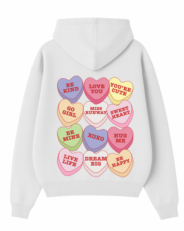 Miss Runway Love Hearts Multi Colour Hoodie Kids
