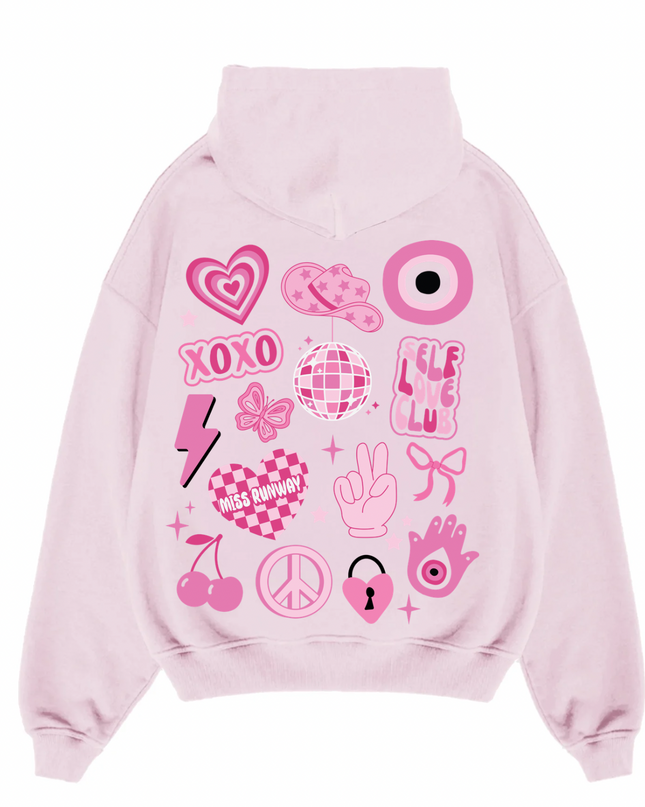 XOXO Self Love Club Disco Hoodie Kids
