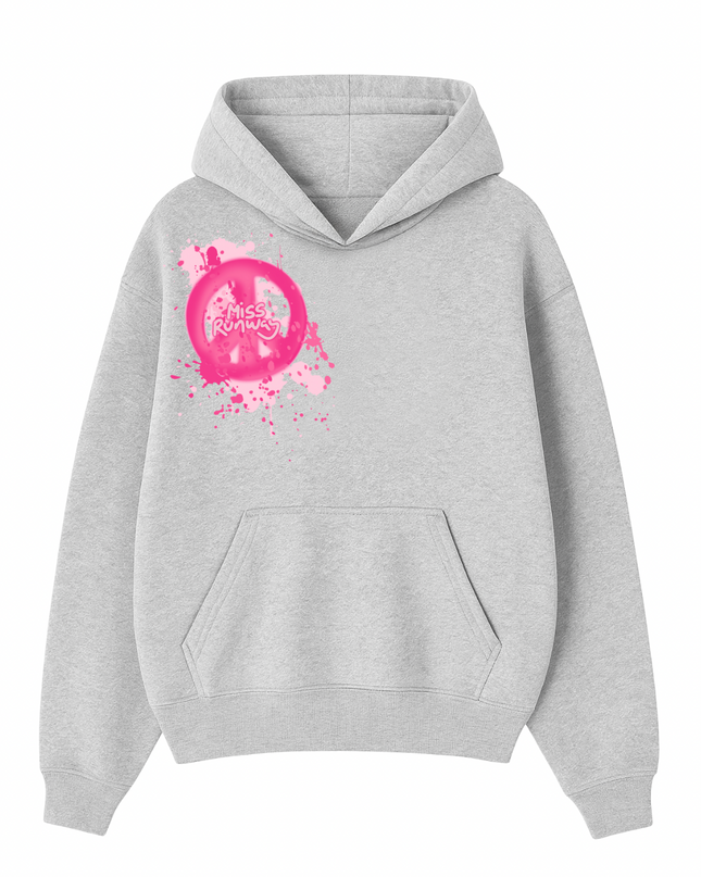 Miss Runway Peace Printed Hoodie Kids