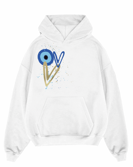 11:11 Gold Heart Evil Eye Heart Hoodie