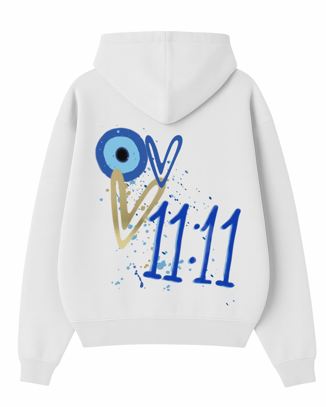 11:11 Gold Heart Evil Eye Hoodie Kids