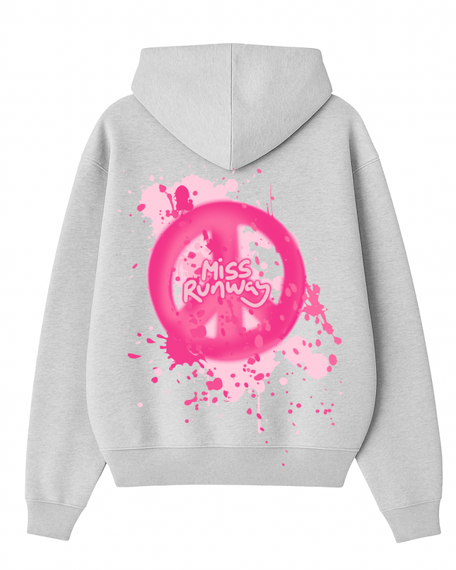 Miss Runway Peace Printed Hoodie Kids