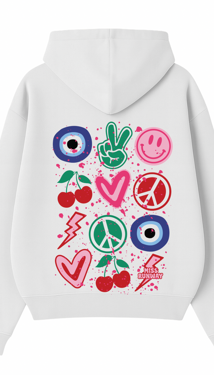 Evil Eye, Cherry, Smiley Hoodie – image 5