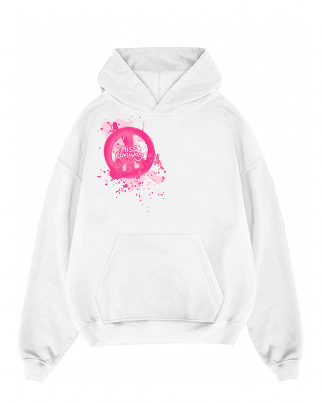 Miss Runway Peace Printed Hoodie Kids