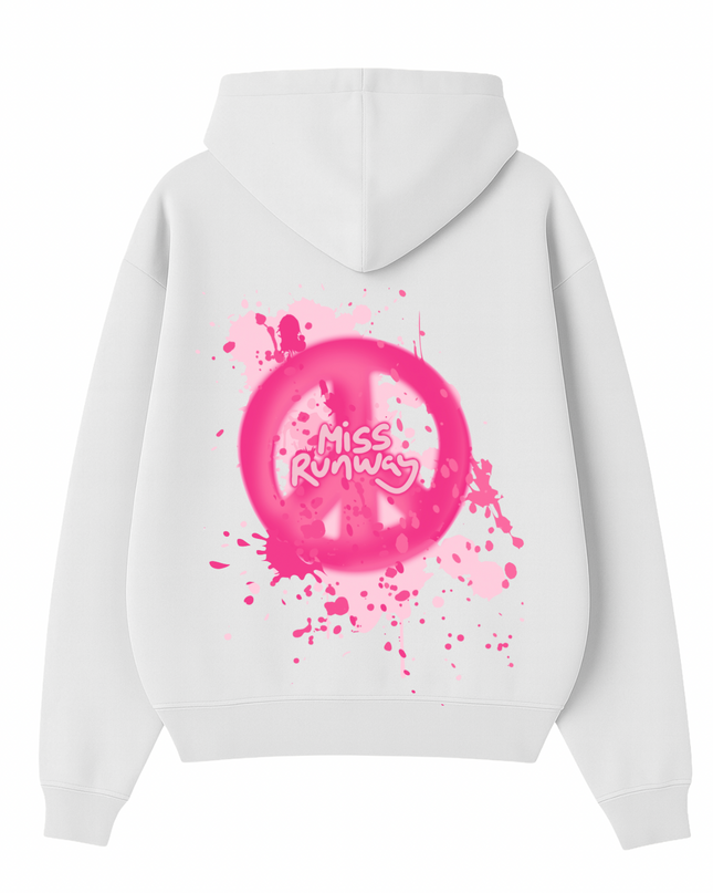 Miss Runway Peace Printed Hoodie Kids