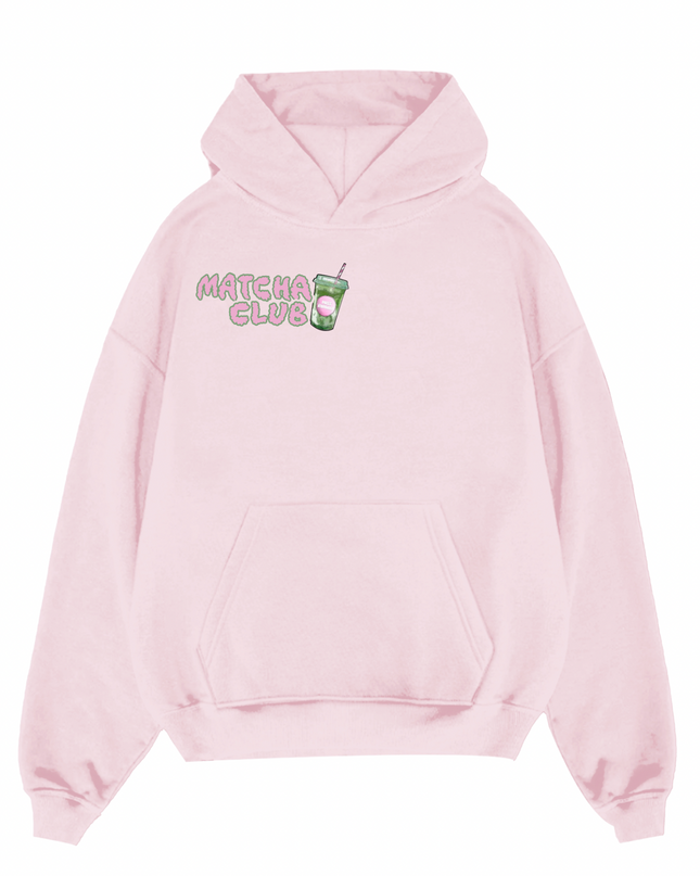 Lets Go For A Matcha Printed Hoodie Kids