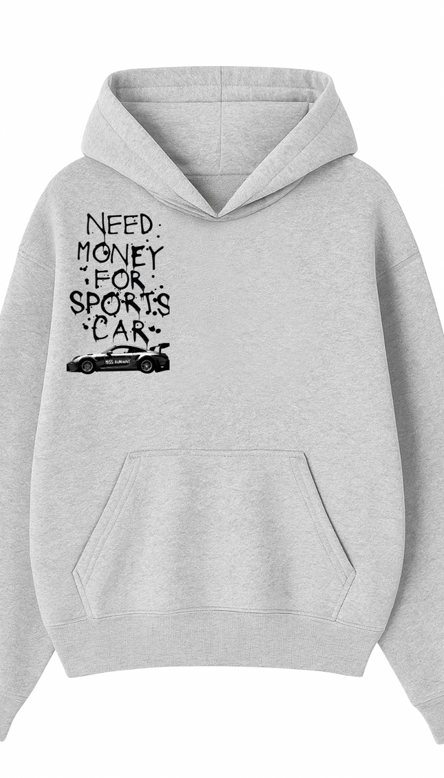 Need Money For Sports Car Black Hoodie – image 4