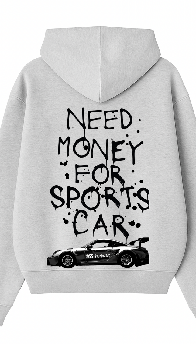 Need Money For Sports Car Black Hoodie – additional view