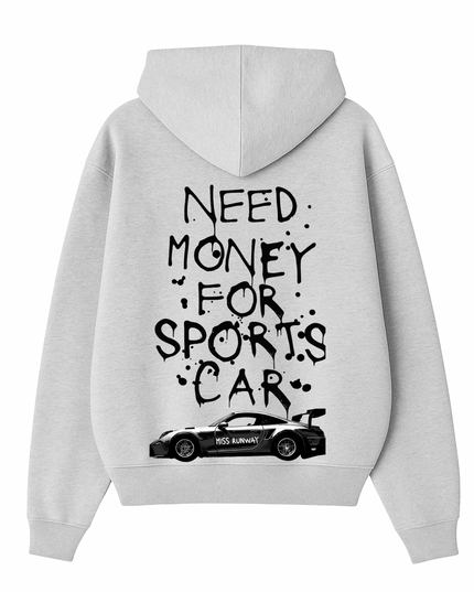 Need Money For Sports Car Black Hoodie Adults