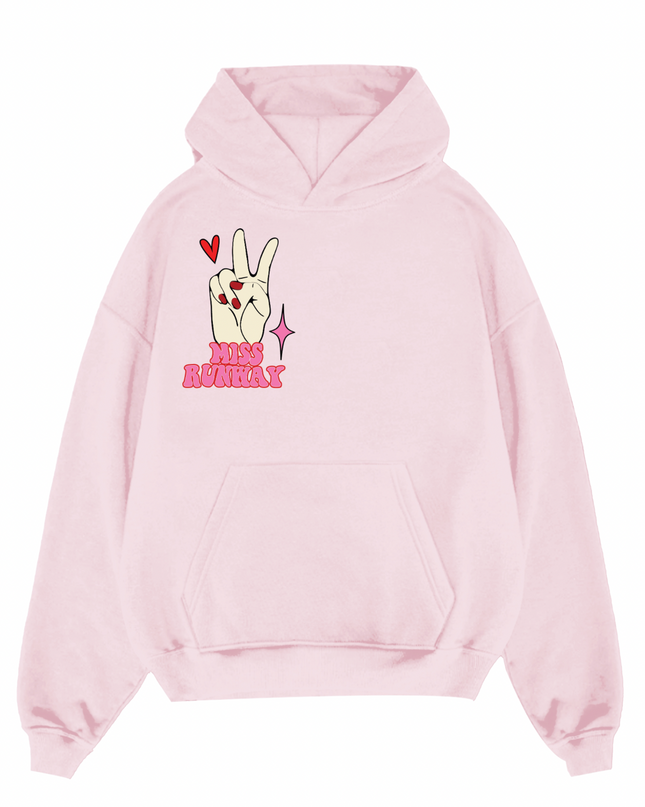 Cherry Sweet Peace Printed Hoodie Kids